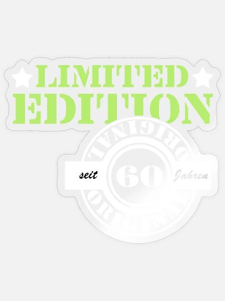 60. Geburtstag , limited Edition orginal 60 (25) - Sticker Größe S (10 x 10 cm) - Transparent glänzend