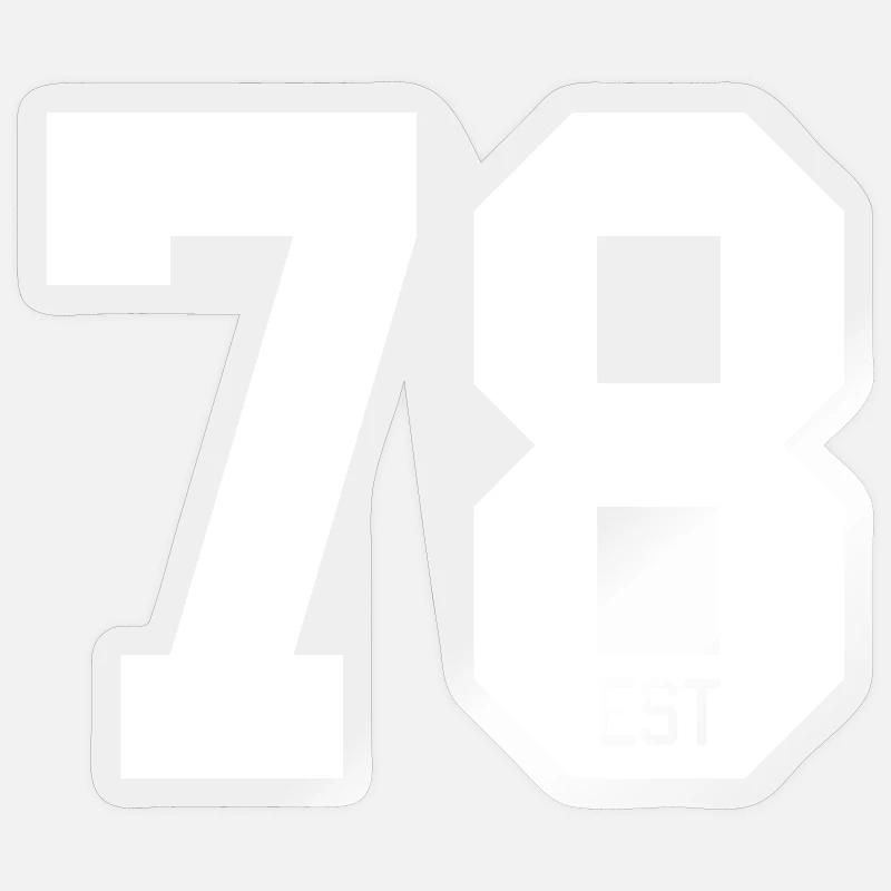 78 est Sticker size S (10 x 10 cm)