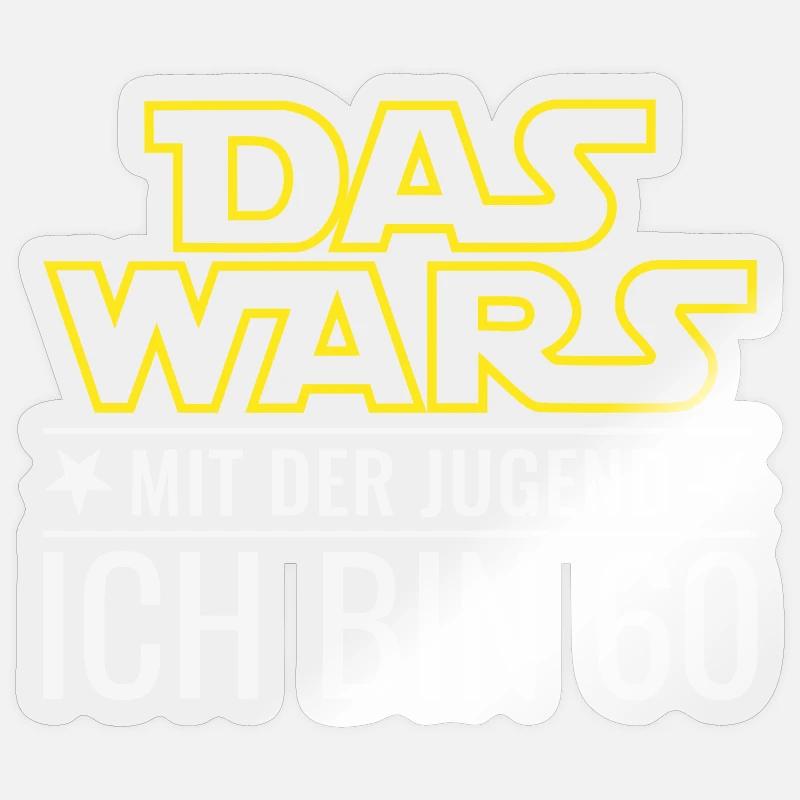 60. Geburtstag Das Wars Mit Der Jugend 60 Geschenk - Sticker Größe S (10 x 10 cm) - Transparent glänzend