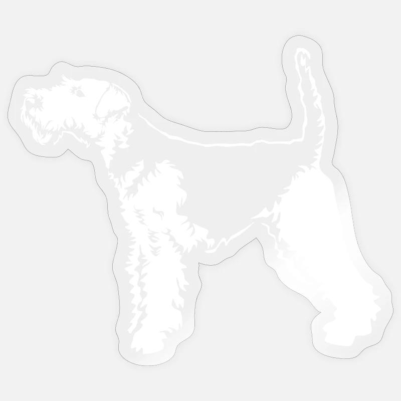 Welsh Terrier "Black Edition" - Sticker Größe S (10 x 10 cm) - Transparent glänzend
