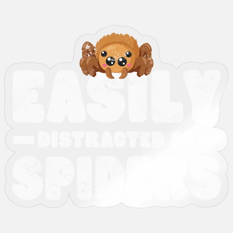 Spinne Vogelspinne - Sticker Größe S (10 x 10 cm) - Transparent glänzend