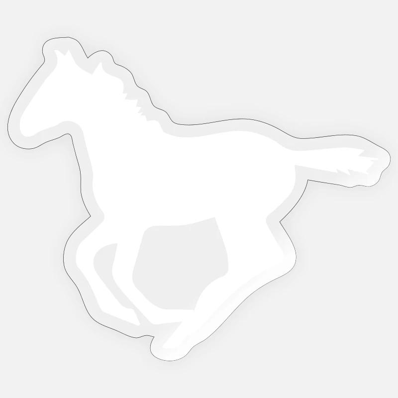 pferd - Sticker Größe S (10 x 10 cm) - Transparent glänzend