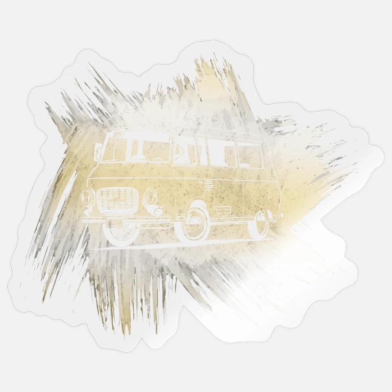 B1000 Grunge Look - Sticker taille S (10 x 10 cm) - brillant transparent