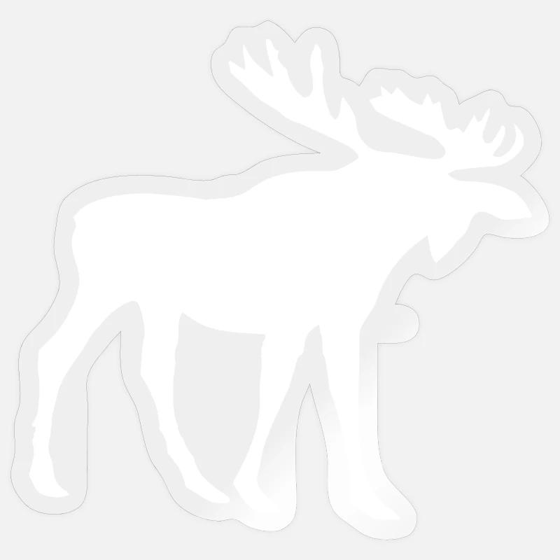 Moose Moose - Sticker size S (10 x 10 cm) - transparent glossy