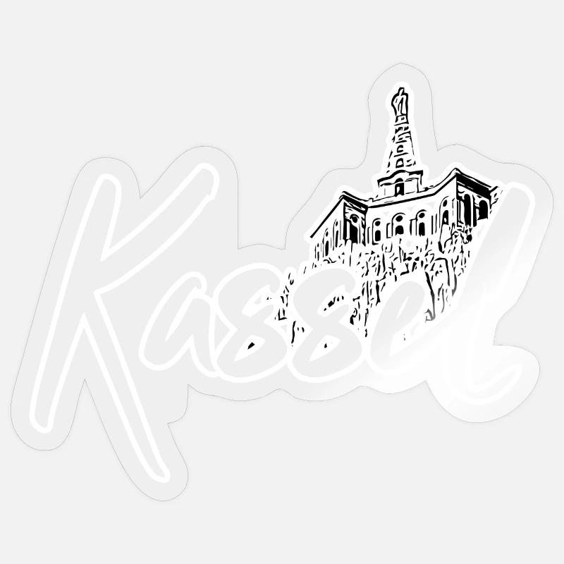Kassel - Sticker taille S (10 x 10 cm) - brillant transparent