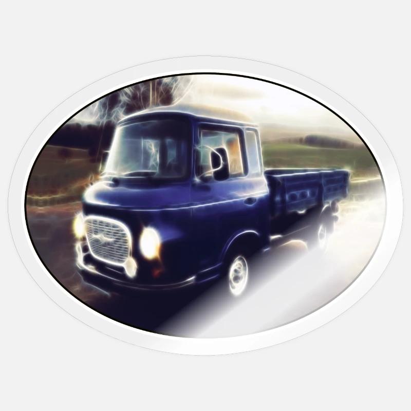 Barkas B1000 - Sticker size S (10 x 10 cm) - transparent glossy