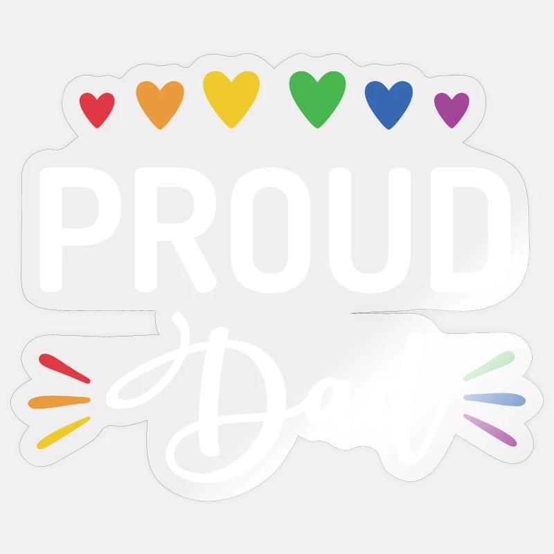 Proud Dad - Sticker size S (10 x 10 cm) - transparent glossy