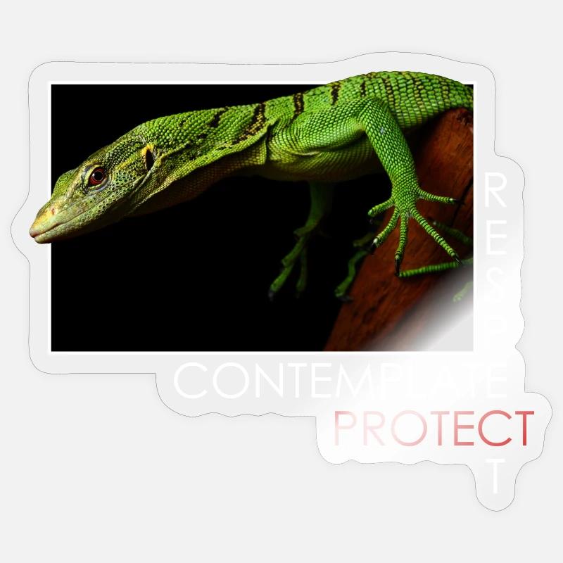 Contemplate, respect, protect - Sticker size S (10 x 10 cm) - transparent glossy