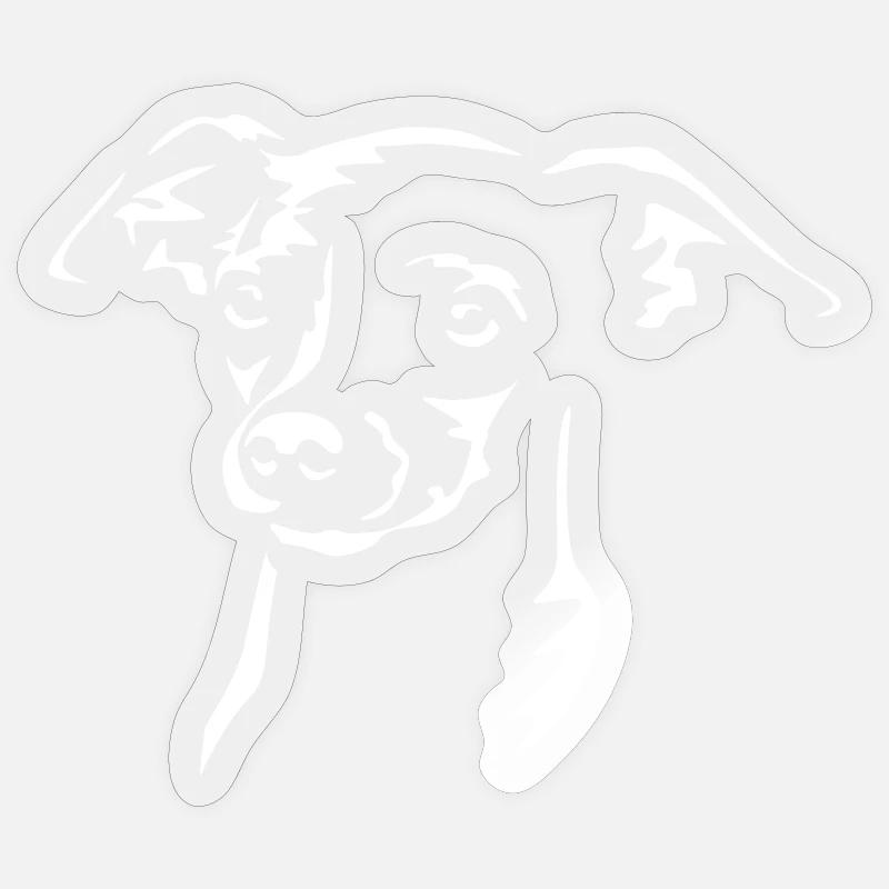 Zwergpinscher Head "Black Edition" - Sticker size S (10 x 10 cm) - transparent glossy