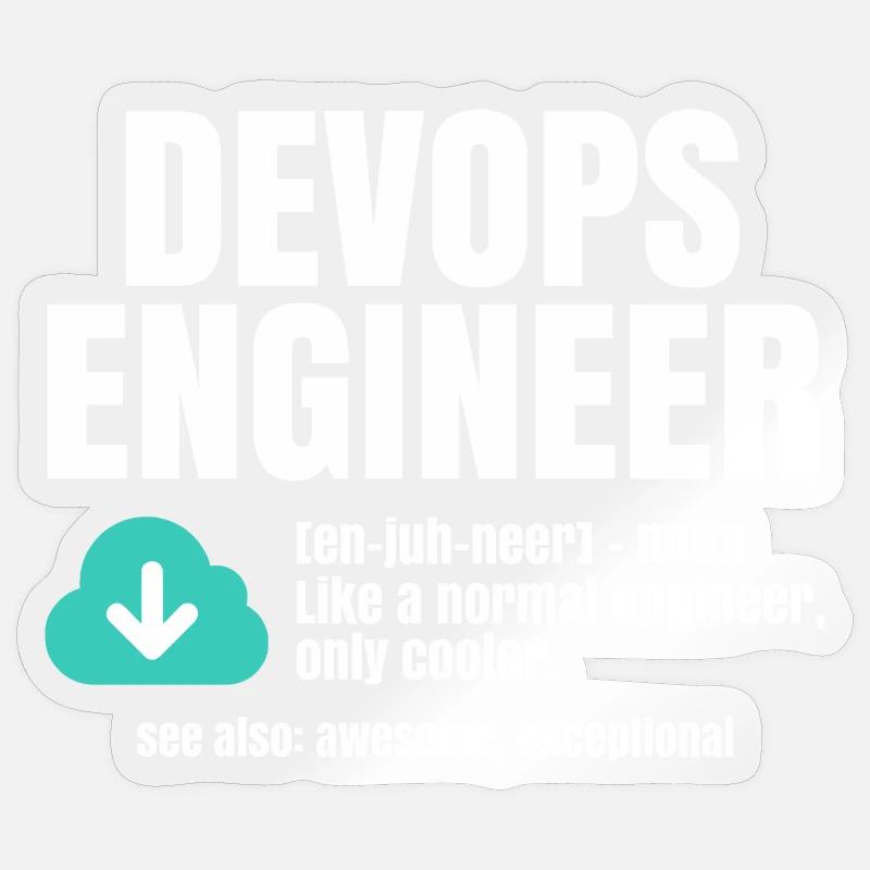 Devops Engineer - Sticker size S (10 x 10 cm) - transparent glossy