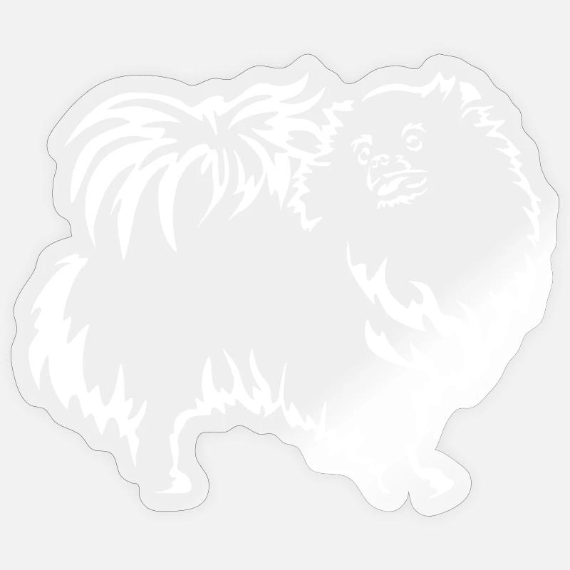 Zwergspitz Black Edition » - Sticker taille S (10 x 10 cm) - brillant transparent