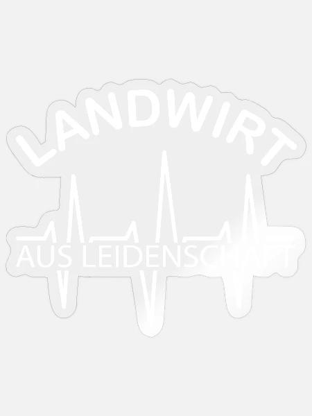Landwirt Bauer aus Leidenschaft Puls Herzschlag - Sticker Größe S (10 x 10 cm) - Transparent glänzend