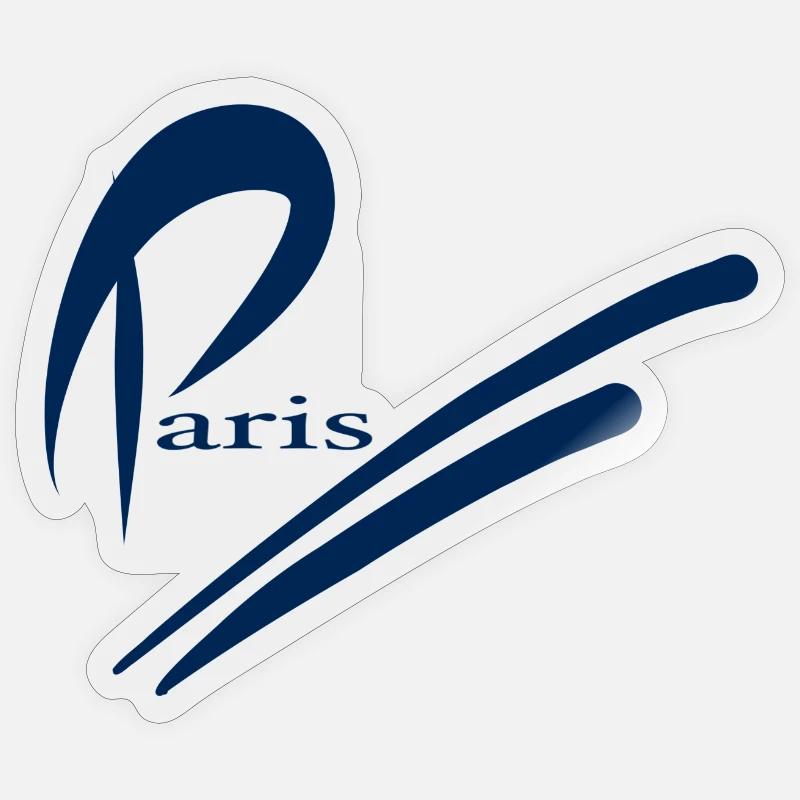 Paris Design - Blau Sticker Größe S (10 x 10 cm)