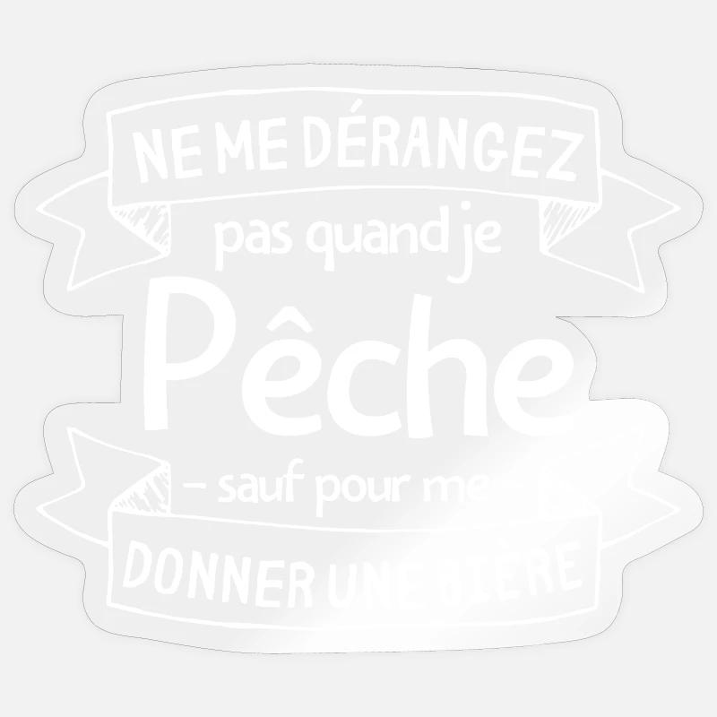 pêche, pêcheur, fan de pêche Sticker taille S (10 x 10 cm)