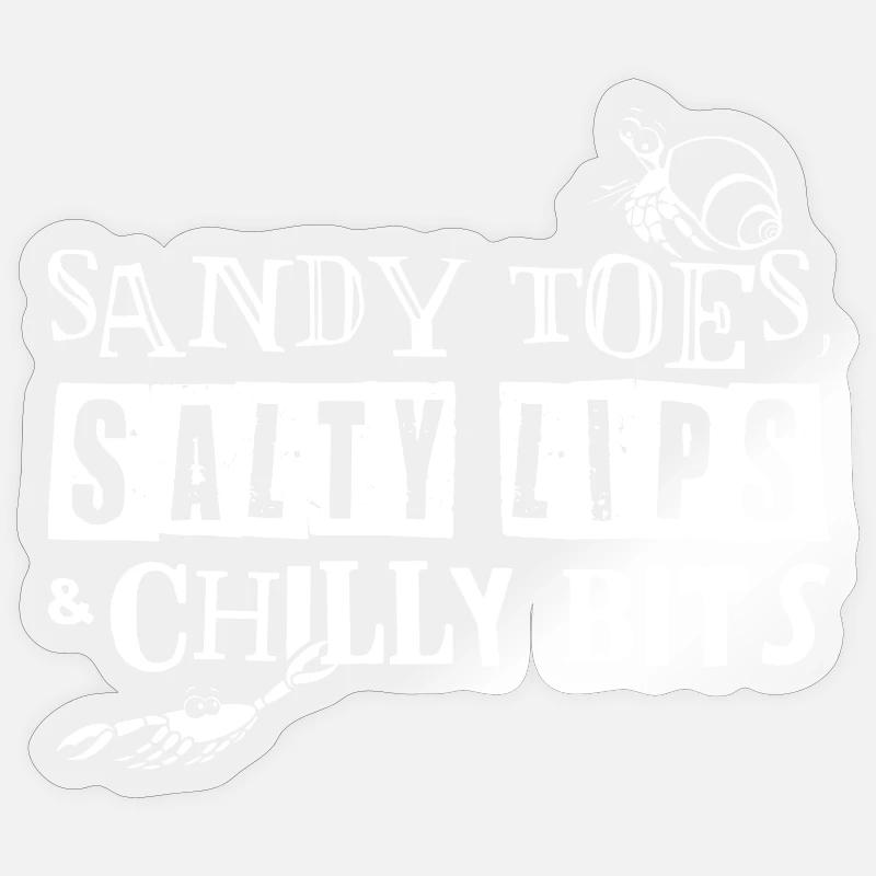 sandy toes - Sticker size S (10 x 10 cm) - transparent glossy