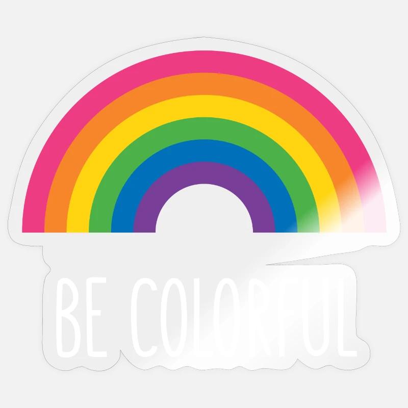 Pride Month LGBTQ - Sei bunt - Sticker Größe S (10 x 10 cm) - Transparent glänzend