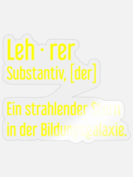 Lehrer Dozenten Schule Pädagoge Unterricht - Sticker Größe S (10 x 10 cm) - Transparent glänzend
