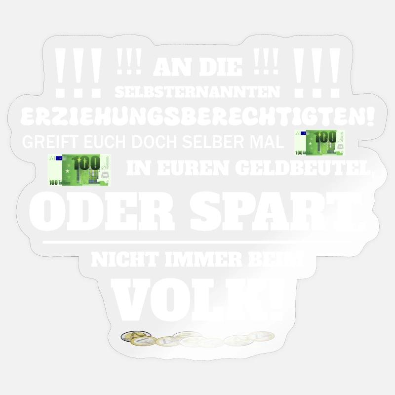 Nicht immer vom Volk - Sticker Größe S (10 x 10 cm) - Transparent glänzend