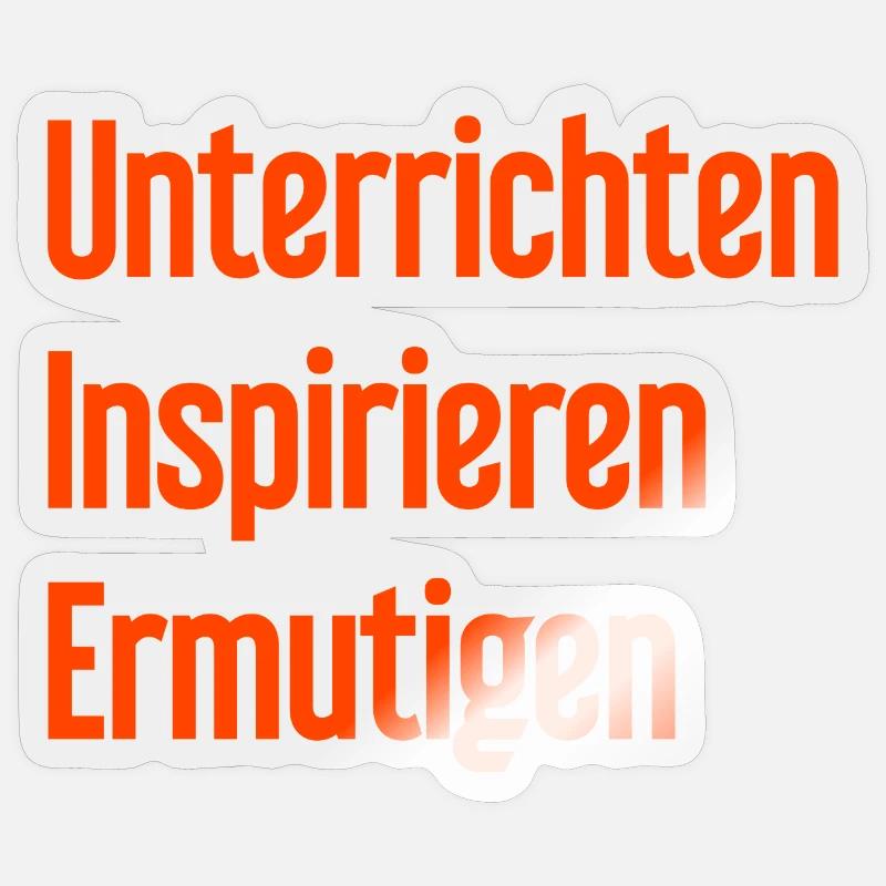 Teaching Inspiring Encouraging - Sticker size S (10 x 10 cm) - transparent glossy