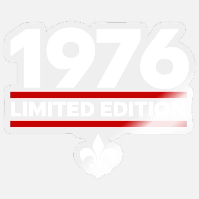 Édition limitée de 1976 - Sticker taille S (10 x 10 cm) - brillant transparent