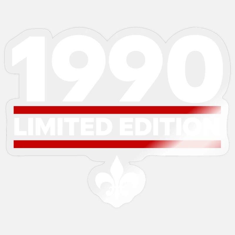 1990 Édition limitée - Sticker taille S (10 x 10 cm) - brillant transparent