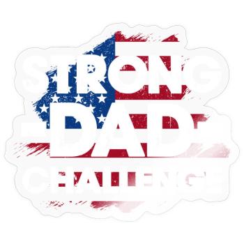 Strong Dad Challenge Tee - Sticker size S (10 x 10 cm) - transparent glossy - Front