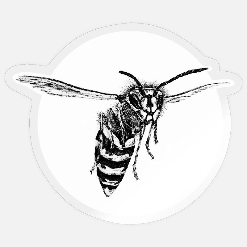 Guêpe - Abeille - Insecte Sticker taille S (10 x 10 cm)