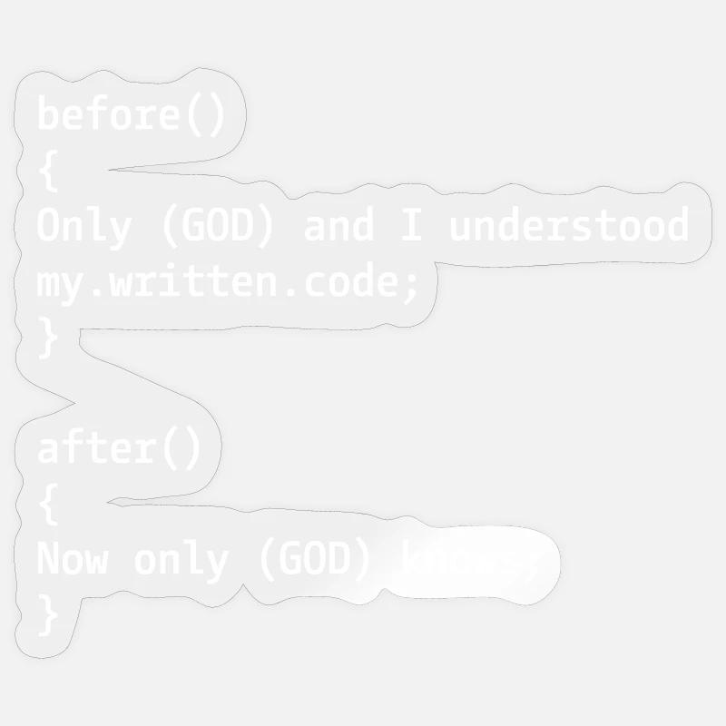 Programmer Joke - Sticker size S (10 x 10 cm) - transparent glossy