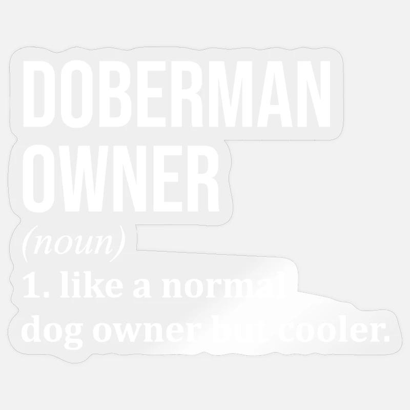 Doberman - Sticker size S (10 x 10 cm) - transparent glossy