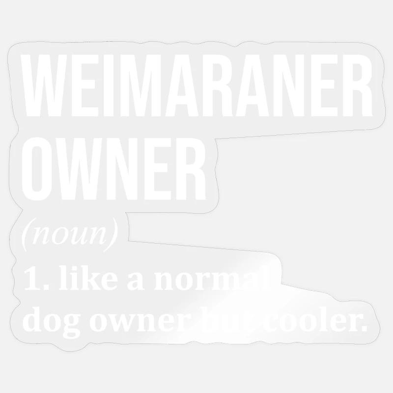 Weimaraner - Sticker taille S (10 x 10 cm) - brillant transparent