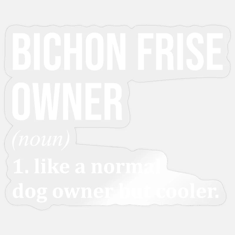 Bichon Frisé - Sticker Größe S (10 x 10 cm) - Transparent glänzend