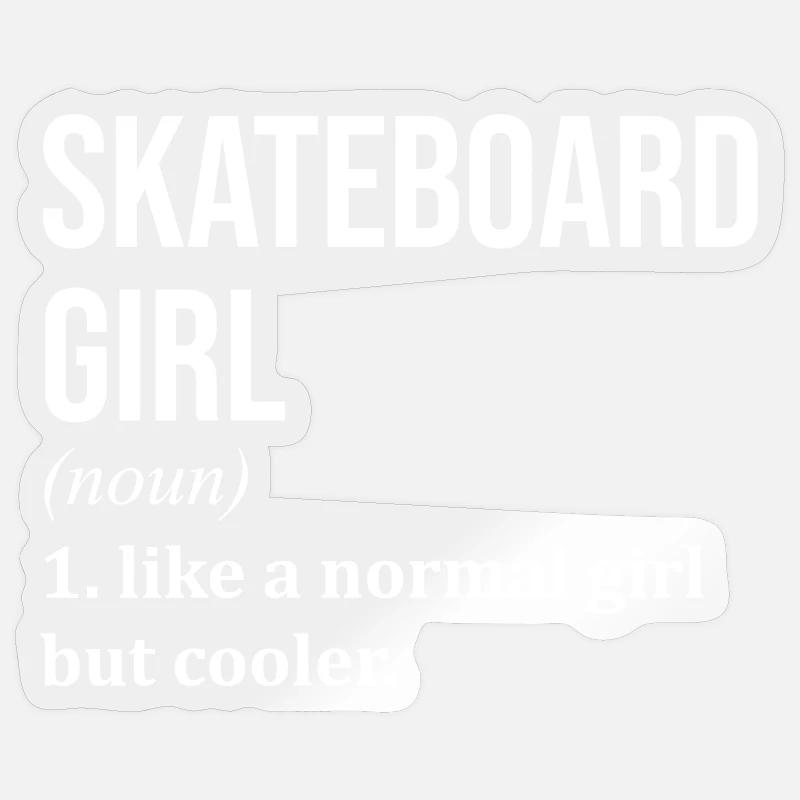 Skateboard - Sticker Größe S (10 x 10 cm) - Transparent glänzend