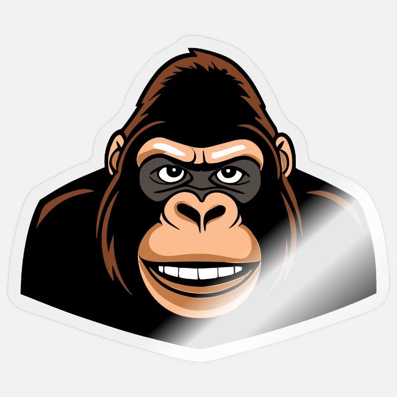 Style BD Gorille cool Sticker taille S (10 x 10 cm)
