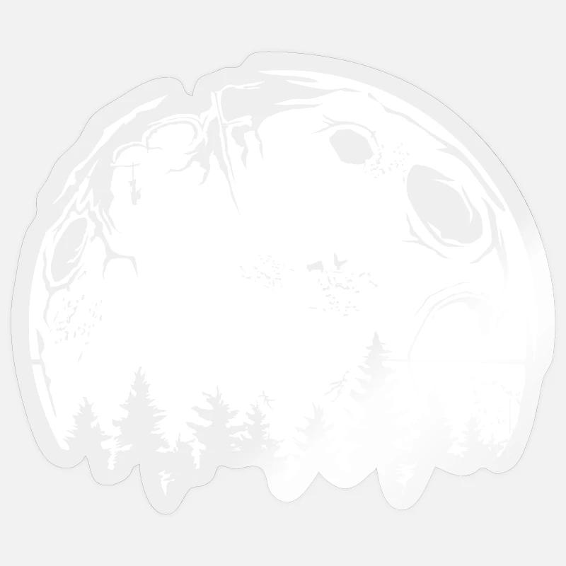 Forest Moon Tree Space Space Symbol Logo icon Sticker size S (10 x 10 cm)