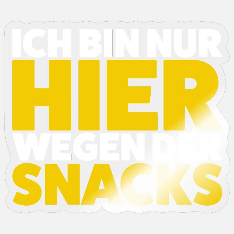 Lustiges Snacks-Design Sticker Größe S (10 x 10 cm)