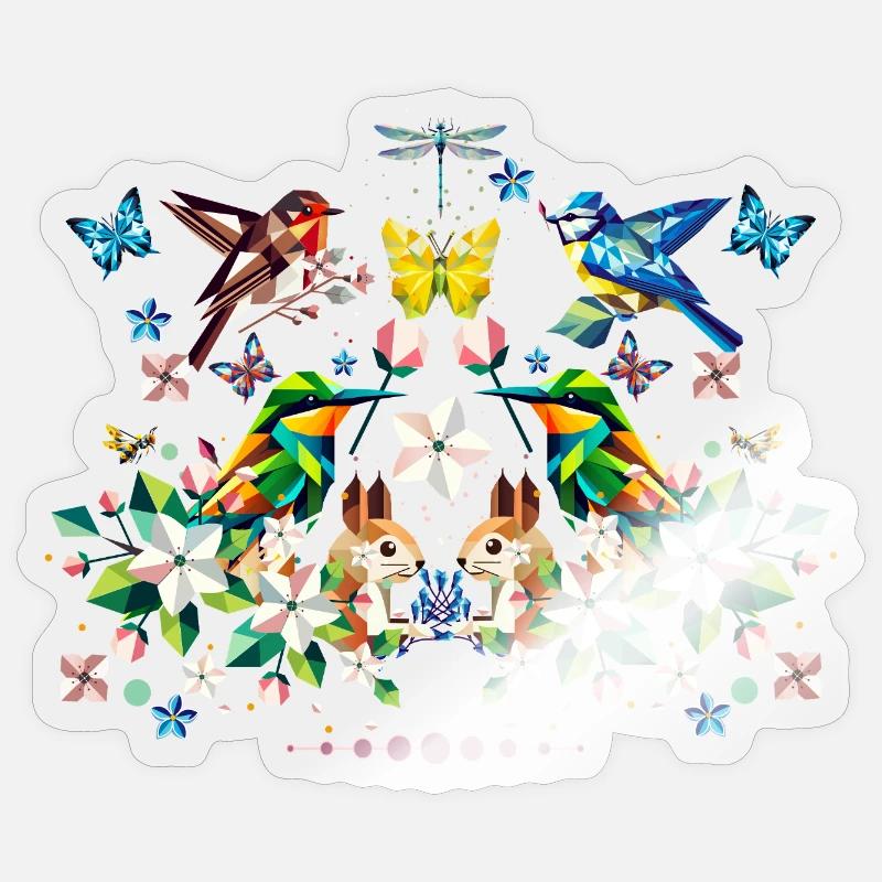 Spring magic as a colourful spring motif Sticker size S (10 x 10 cm)
