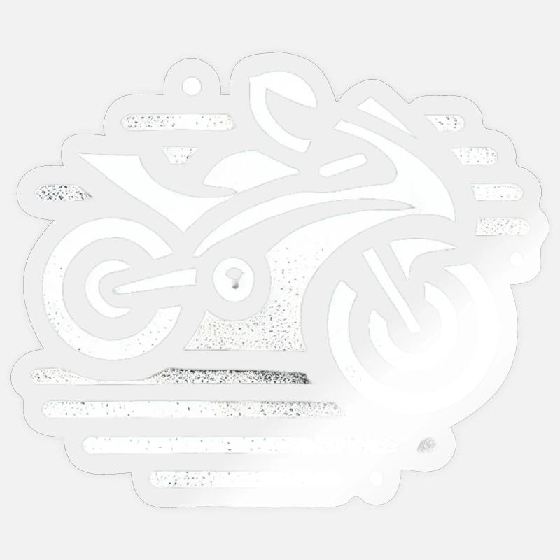 motorcycle - Sticker taille S (10 x 10 cm) - brillant transparent