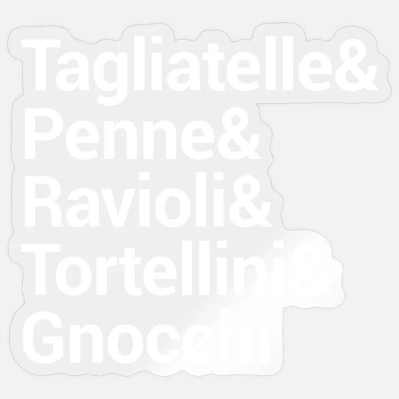 Pasta Culinary Typography Design Sticker size S (10 x 10 cm)