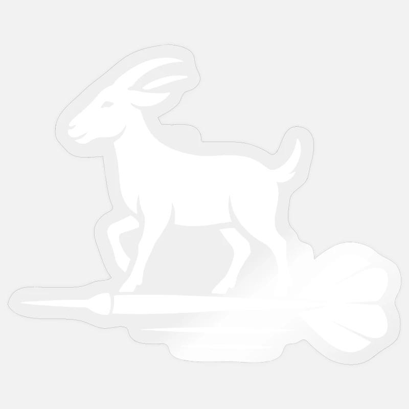 Bock auf Dart - Sticker Größe S (10 x 10 cm) - Transparent glänzend