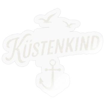 Küstenkind - Sticker Größe S (10 x 10 cm) - Transparent glänzend - Vorne