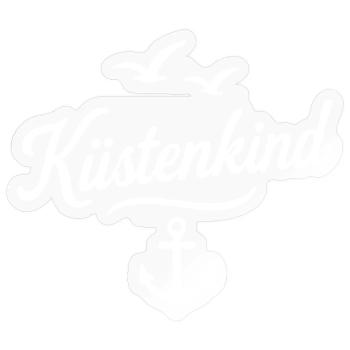 Küstenkind - Sticker Größe S (10 x 10 cm) - Transparent glänzend - Vorne