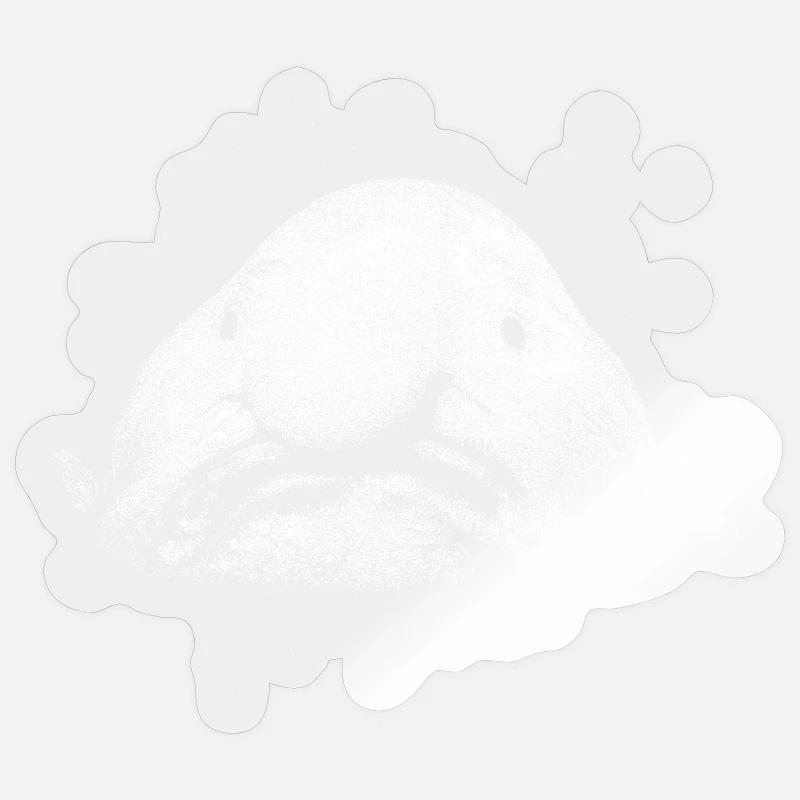 Ein Blobfisch - Sticker Größe S (10 x 10 cm) - Transparent glänzend