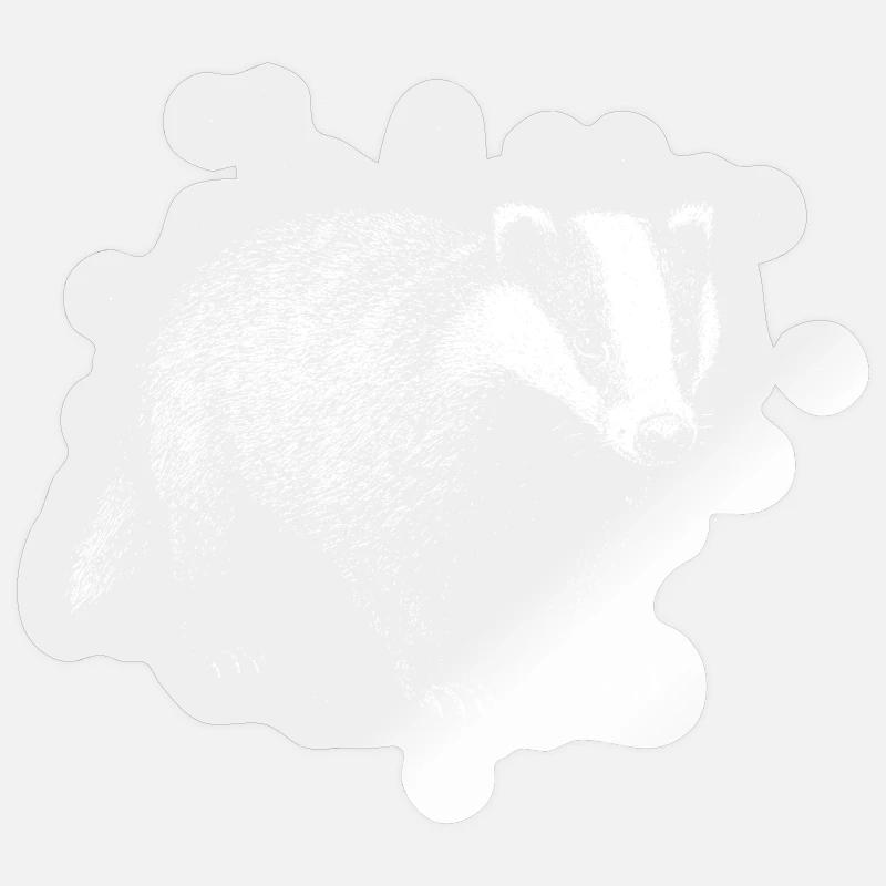 Dachs - Sticker Größe S (10 x 10 cm) - Transparent glänzend