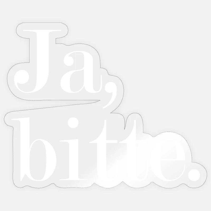 Yes, please Statement Answer - Sticker size S (10 x 10 cm) - transparent glossy