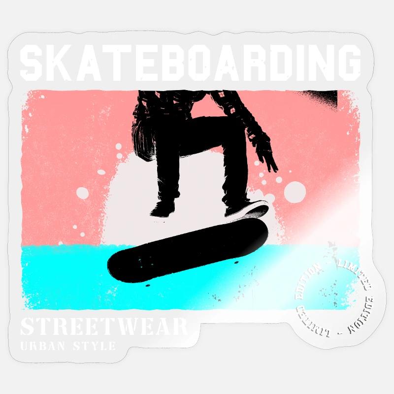 Skateboarding Skate Skater Skateboard Sk8 Vintage Sticker size S (10 x 10 cm)