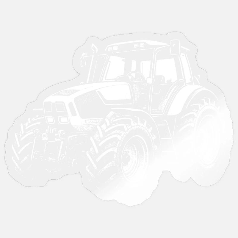 Kraftpaket vom Acker – Retro Edition - Sticker Größe S (10 x 10 cm) - Transparent glänzend