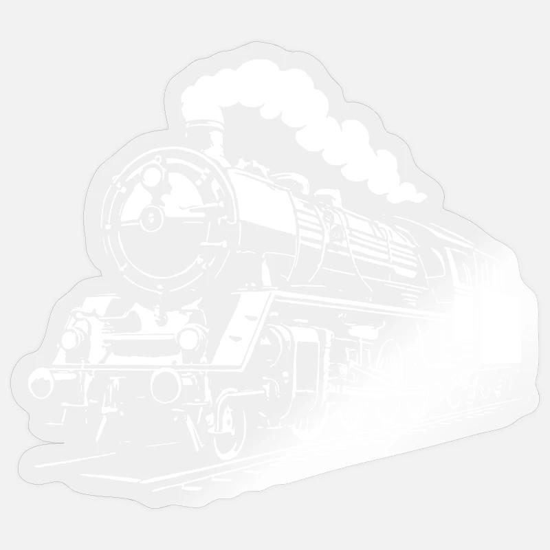 Temps de vapeur - Sticker taille S (10 x 10 cm) - brillant transparent