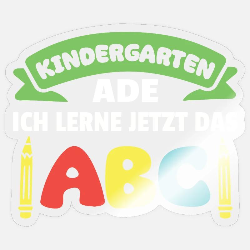 Kindergarten Abschied Hallo Schule ich bin soweit! Sticker Größe S (10 x 10 cm)