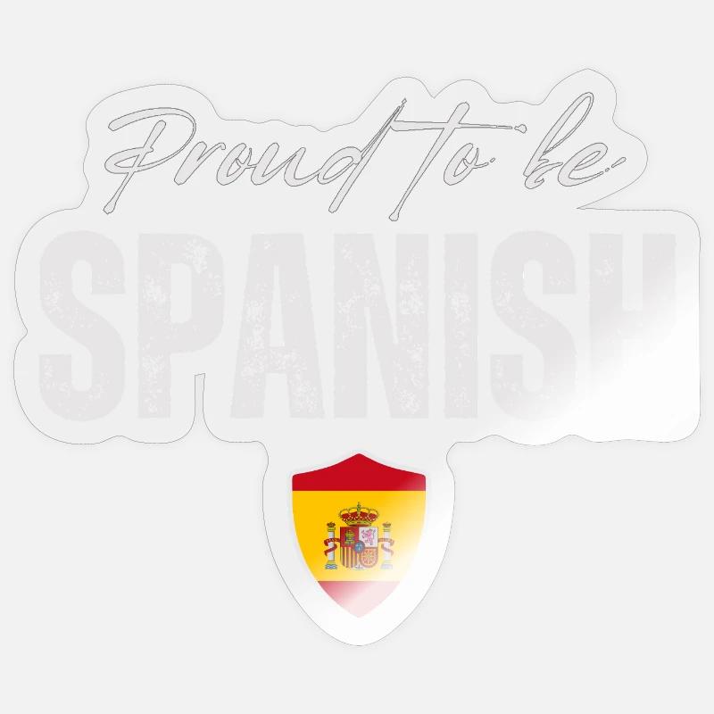 Spanischer Stolz, ich liebe Spanien - Sticker Größe S (10 x 10 cm) - Transparent glänzend