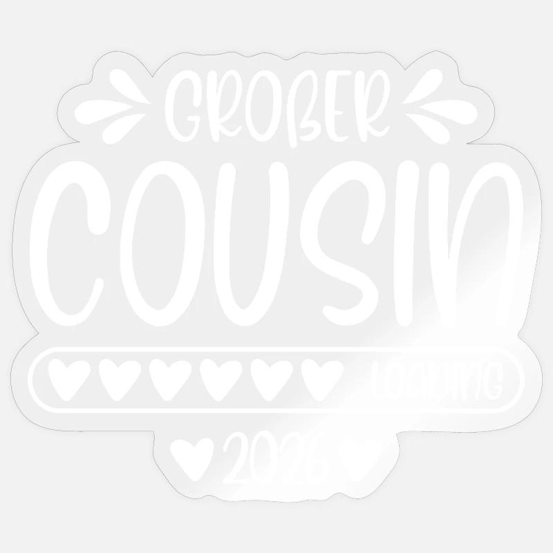 Großer Cousin 2026 loading Sticker Größe S (10 x 10 cm)